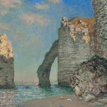 The Cliffs at Etretat, 1885 by Claude Monet